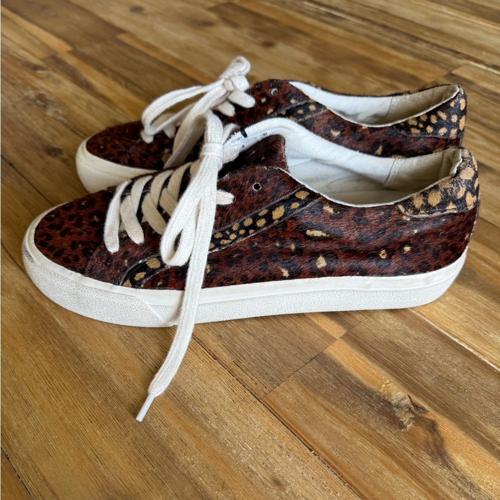 Madewell Leopard Print Sidewalk Low Top Sneakers